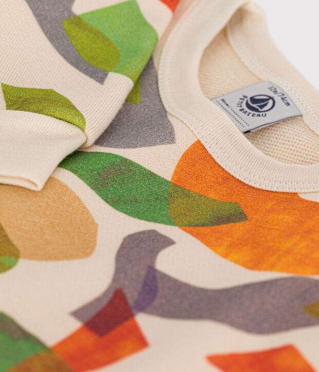 Sudadera de felpa para beb&eacute; crudo/multicolor