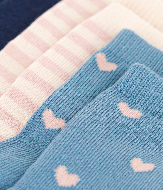 Juego de 3 pares de calcetines con flores de bebé variante 1