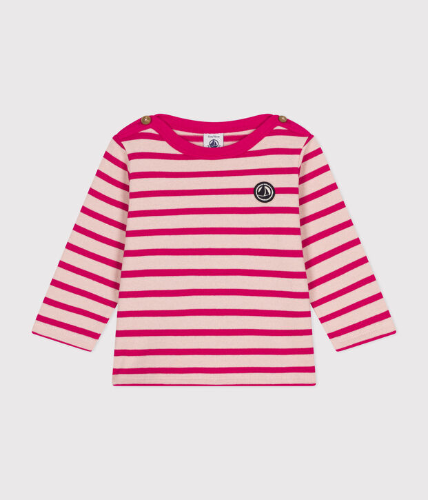 Marinera de algod&oacute;n grueso para beb&eacute; rosa/rosa