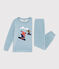 Pijama de terciopelo para niño/niña azul ENNEIGE