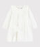 Vestido de manga larga para bebé niña blanco MARSHMALLOW/gris ARGENT