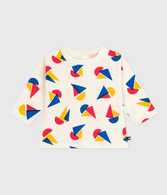 Camiseta de algodón de manga larga con estampado de barcos para bebé MILK/ MULTICO
