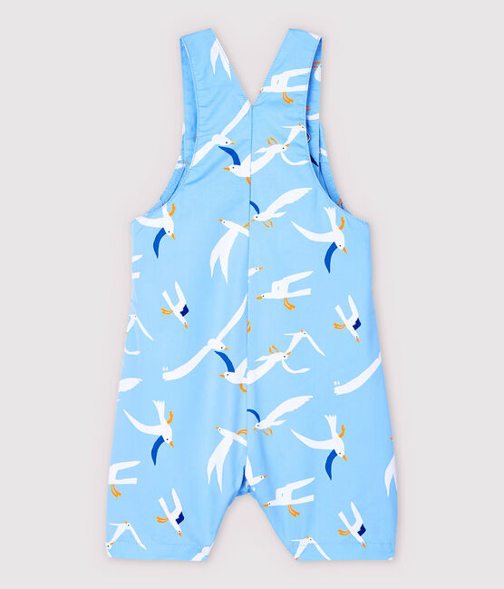 Peto corto de sarga irresistible de bebé niño azul JASMIN/blanco MULTICO