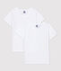 Lote de 2 camisetas blancas de manga corta de niña