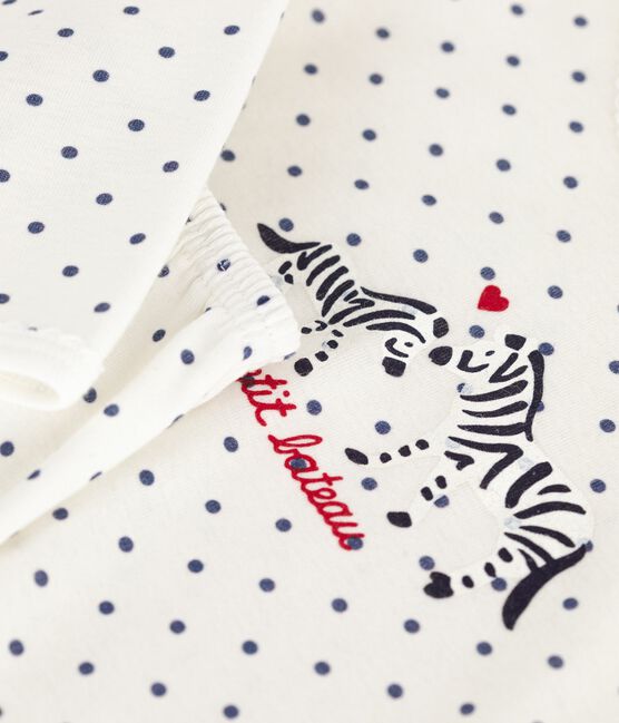 Pijama infantil de algodón con estampado de lunares azul MARSHMALLOW/ SOIR