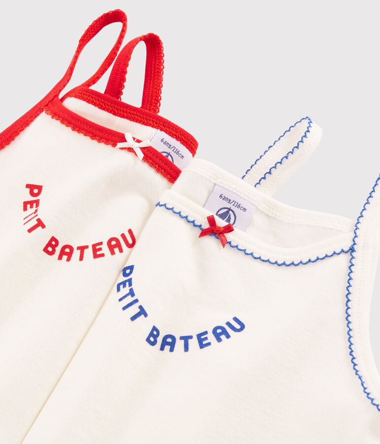 Lote de 2 camisas de tirantes para ni&ntilde;a Made in France variante 1