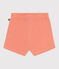 Pantalón corto de rizo de algodón para bebé naranja ABRICOT