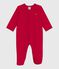 Pijama de terciopelo liso para bebé rojo TERKUIT