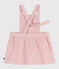 Vestido de pana con bordado de flores en la cintura para bebé rosa JOLI
