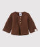 Cardigan de lana y algodón unisex marron BROWN