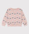 Sudadera de felpa para niña rosa SALINE/blanco MULTICO