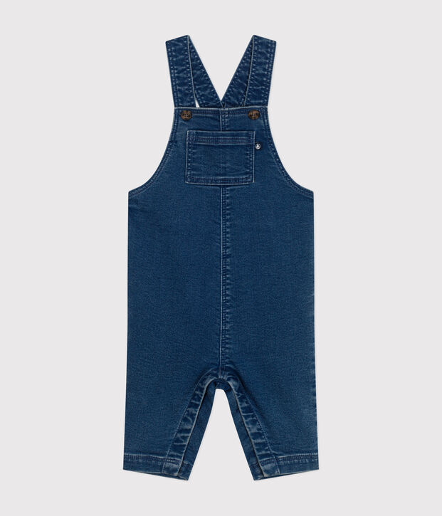 Peto largo de tejido denim para beb&eacute; azul