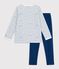Pyjama  en velours blanco/azul/multicolor