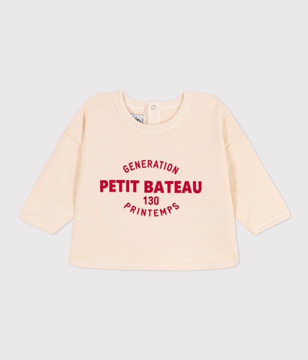 Sudadera de mulet&oacute;n de beb&eacute; crudo