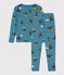 Pijama de algodón ajustado snowboard para niño/niña POLOCHON/ MULTICO