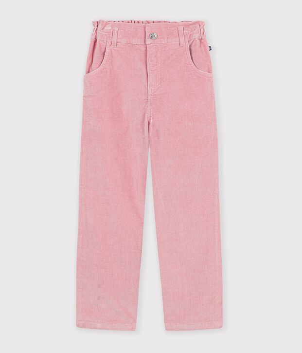 Pantal&oacute;n infantil de terciopelo rosa