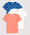 Juego de 3 camisetas de manga corta con estrellas de niño de algodón orgánico variante 1