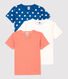 Juego de 3 camisetas de manga corta con estrellas de niño de algodón orgánico