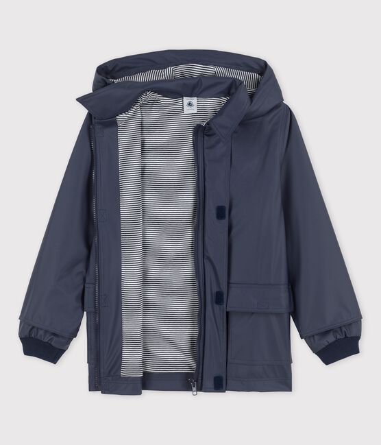 CHUBASQUERO ICÓNICO RECICLADO DE NIÑA/NIÑO azul SMOKING