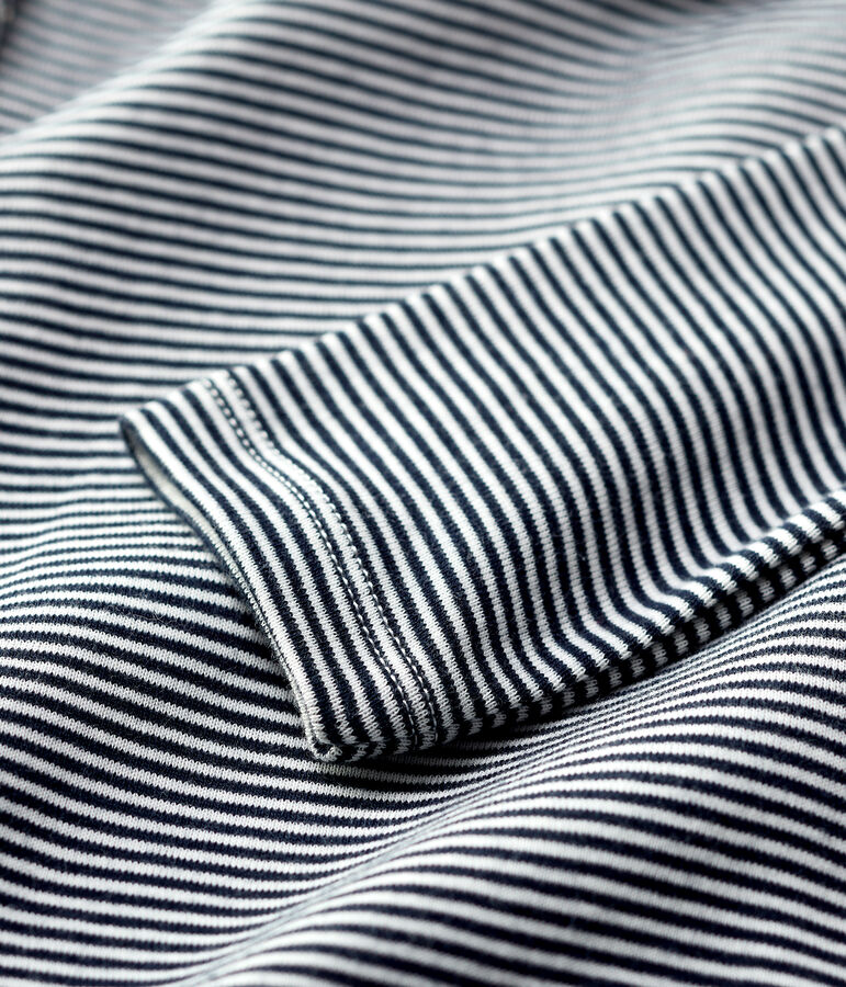 Bodi de algod&oacute;n de beb&eacute;. azul/blanco