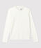 Camiseta de manga larga de algodón de niña blanco MARSHMALLOW