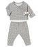 Conjunto para bebé niña en túbico Jacquard gris SUBWAY/blanco MULTICO