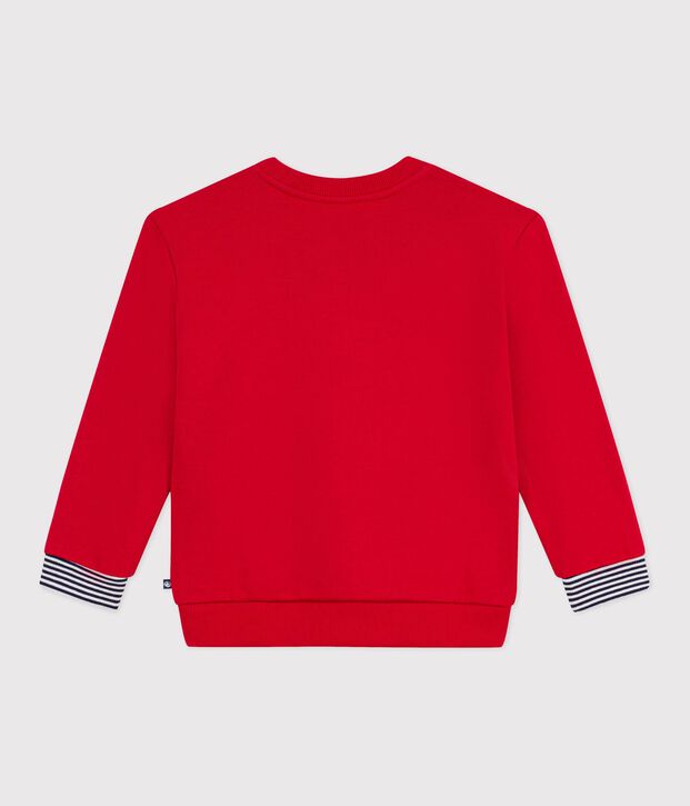 Sudadera infantil de algod&oacute;n con estampado rojo