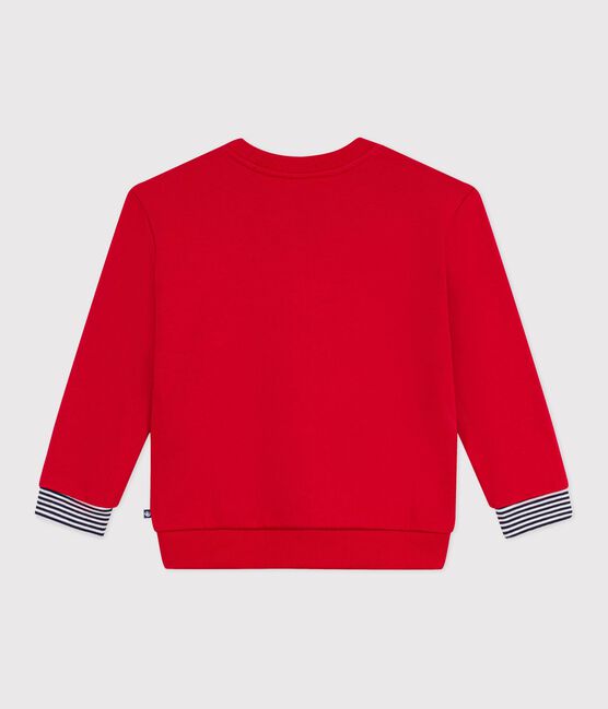 Sudadera infantil de algodón con estampado rojo POMPEI