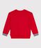 Sudadera infantil de algodón con estampado rojo POMPEI