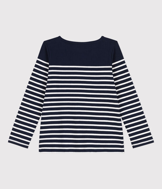 Marinera emblemática de algodón para mujer azul SMOKING/blanco MARSHMALLOW