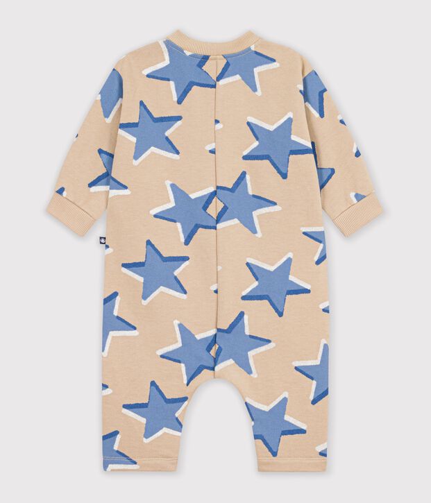 Mono largo de algod&oacute;n con estampado de estrellas para beb&eacute; beige/multicolor