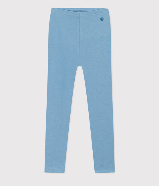 Leggings de punto y elastano para niña azul AZUL