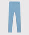 Leggings de punto y elastano para niña azul AZUL