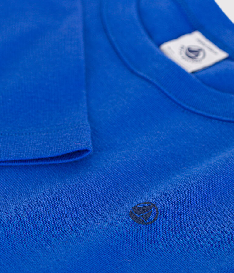 Camiseta de manga larga de punto para ni&ntilde;o/a azul