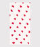 MUSELINA DE GASA DE ALGODÓN CON CORAZÓN PARA BEBÉ blanco MARSHMALLOW/rojo TERKUIT