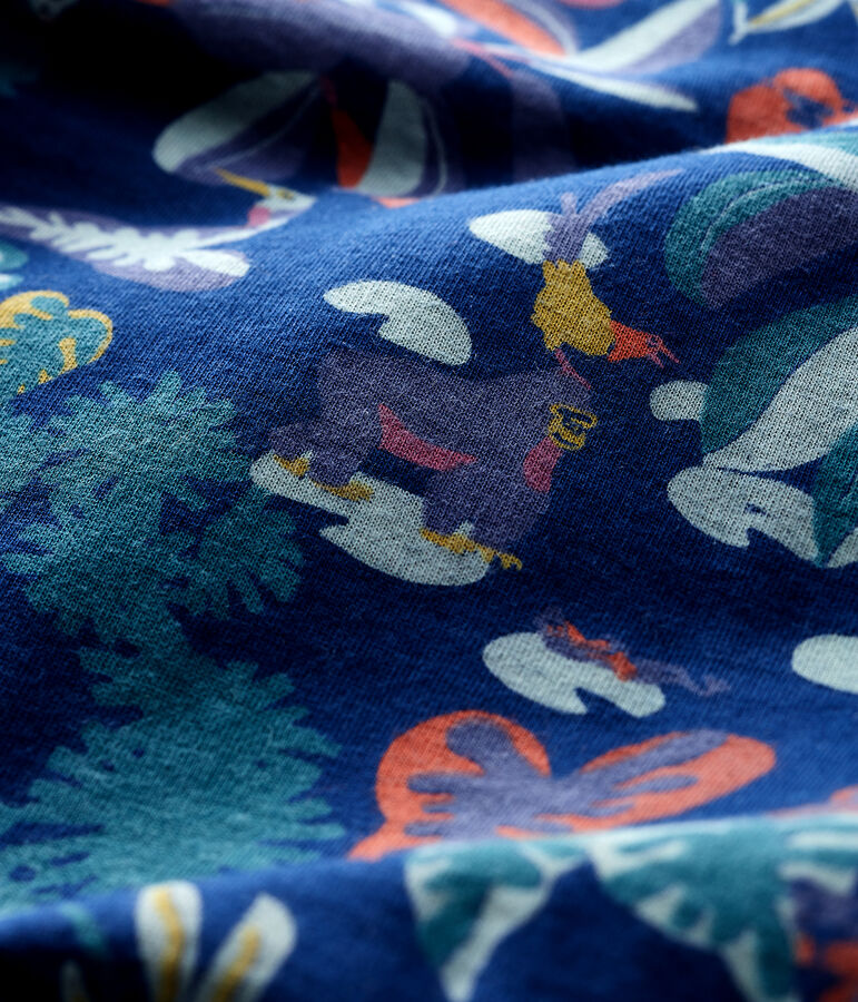 Pelele de punto tubular con cremallera para beb&eacute; azul/multicolor