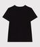 Camiseta Recta de algodón liso para mujer negro BLACK