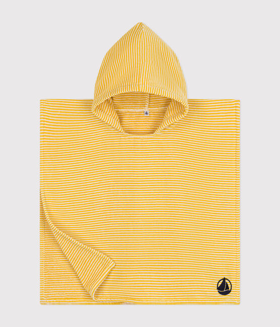 Poncho infantil de rizo a rayas amarillo NECTAR/ AVALANCHE