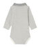 Body bebé de niño en milrayas gris SUBWAY/beige COQUILLE