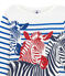 Camiseta marinera infantil creativa para niño blanco MARSHMALLOW/azul PERSE