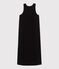 Vestido largo tipo camiseta sin mangas de algodón para mujer negro BLACK
