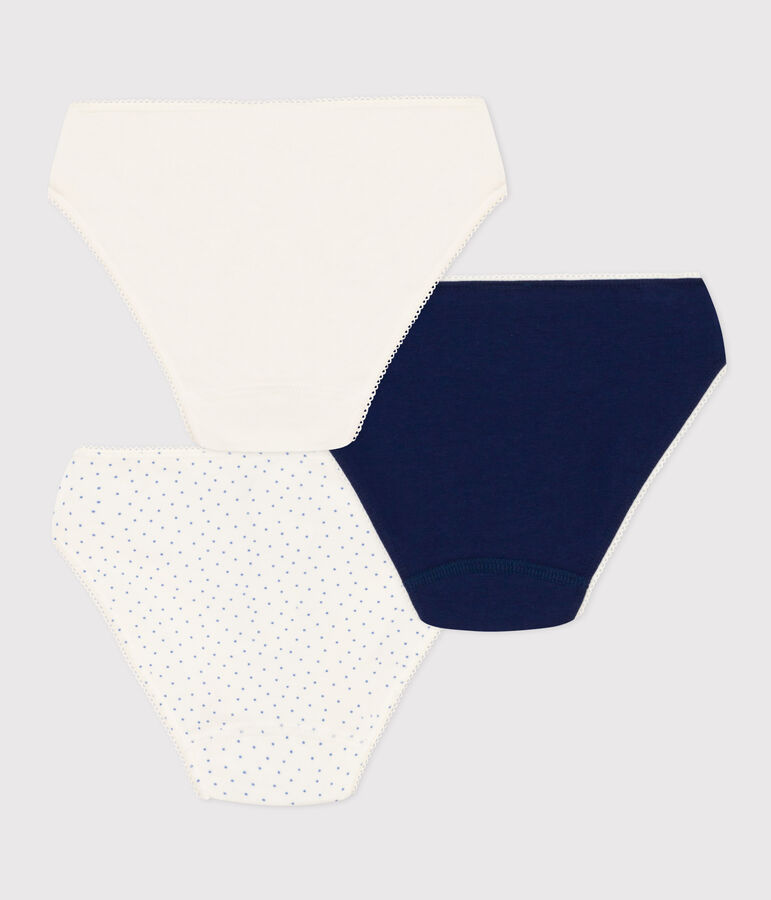 Juego de 3 braguitas de algod&oacute;n y elastano con lunares para ni&ntilde;a multicolor