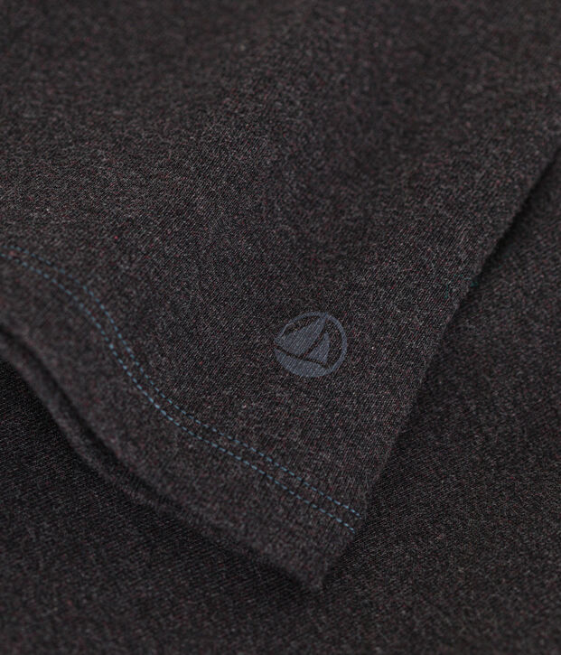 Camiseta L'Iconique de cuello vuelto de algod&oacute;n para mujer gris