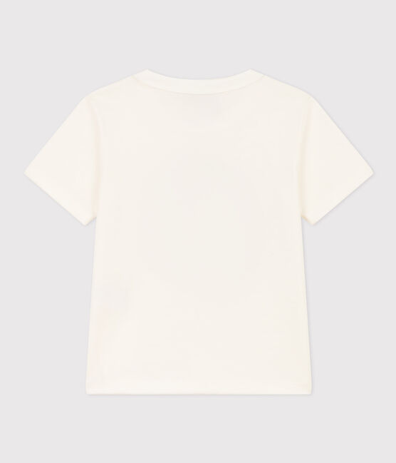 Camiseta de algodón de manga corta para niño/niña blanco MARSHMALLOW