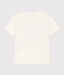 Camiseta de algodón de manga corta para niño/niña blanco MARSHMALLOW