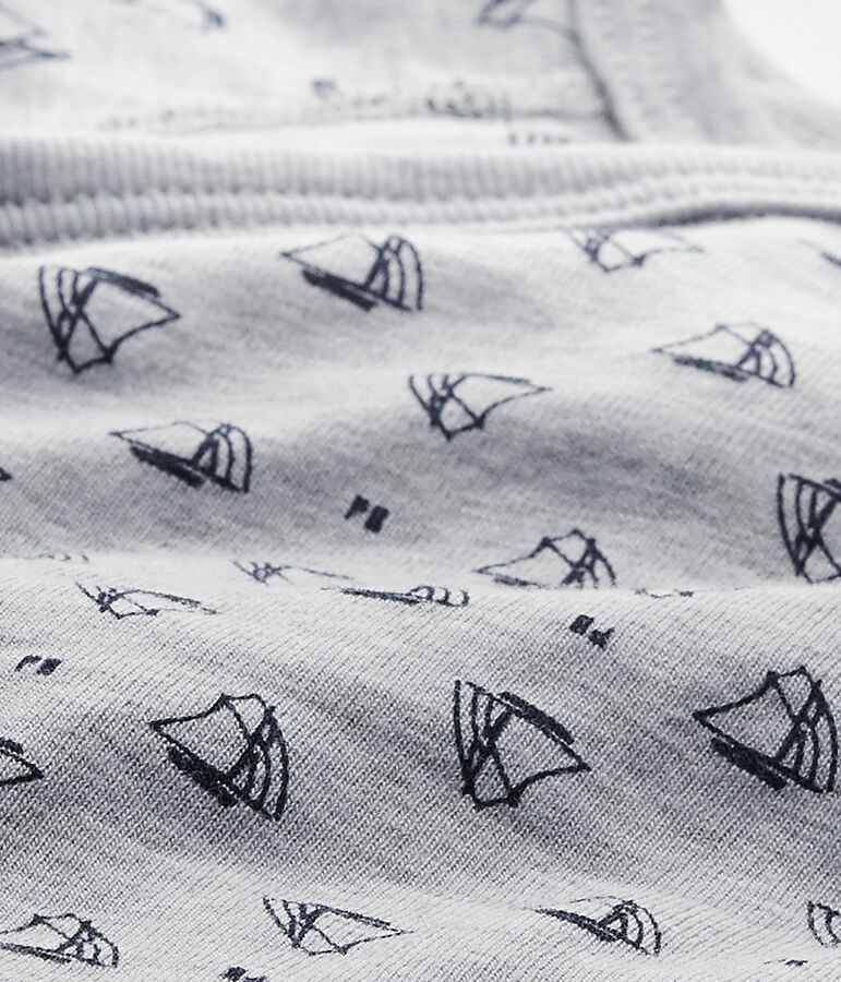 Body de nacimiento de manga larga estampado para beb&eacute; ni&ntilde;o gris/azul