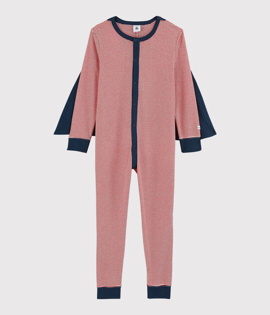 Mono disfraz de superhéroe de algodón ecológico de niño rojo TERKUIT/blanco MARSHMALLOW
