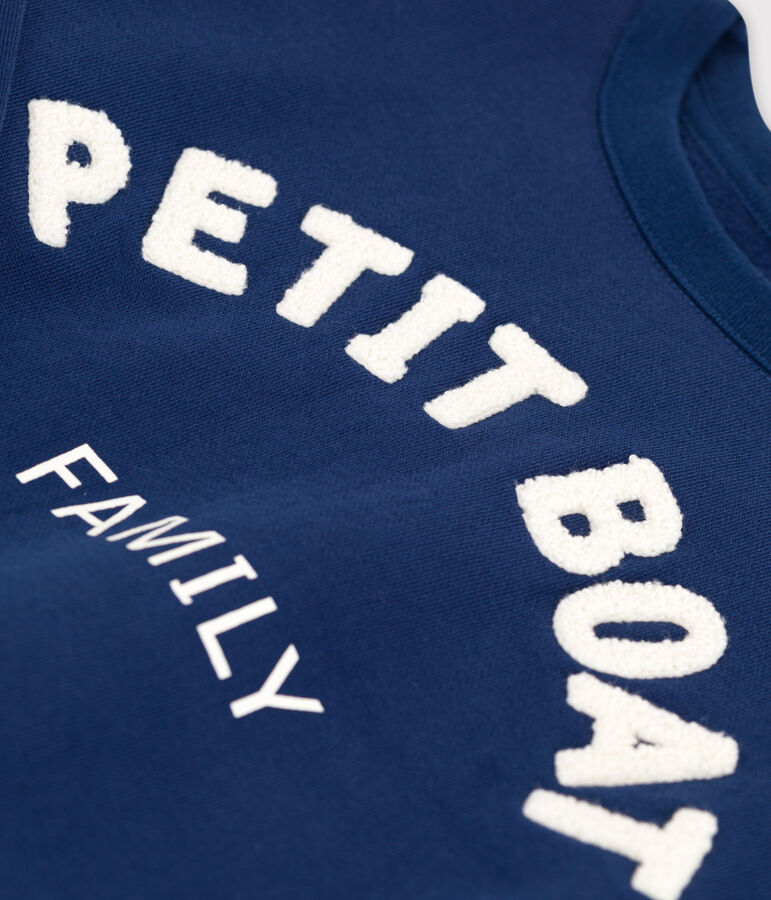 Sudadera de mulet&oacute;n infantil unisex azul