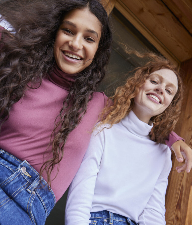 Camiseta L'ICONIQUE de algod&oacute;n con cuello vuelto para mujer marron JUKE BOX