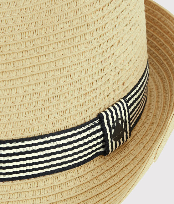Sombrero de paja de niña/niño rosa NATUREL